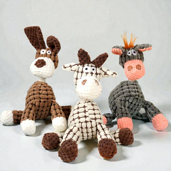 Durable Plush Rope Squeaky Interactive Dog & Cat Toy for wholesale by SnowBall (We Cover Import Duty to USA)