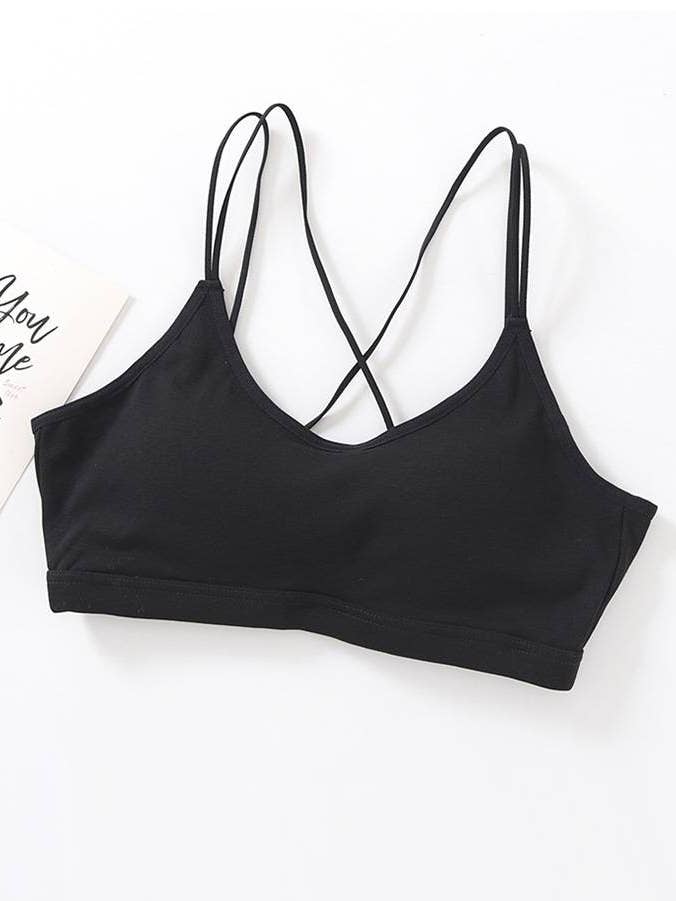 HIDDENBRAND - Wholesale Bralette - Women's - Soft Breathable Cotton Padded Bra Bralette crop top4