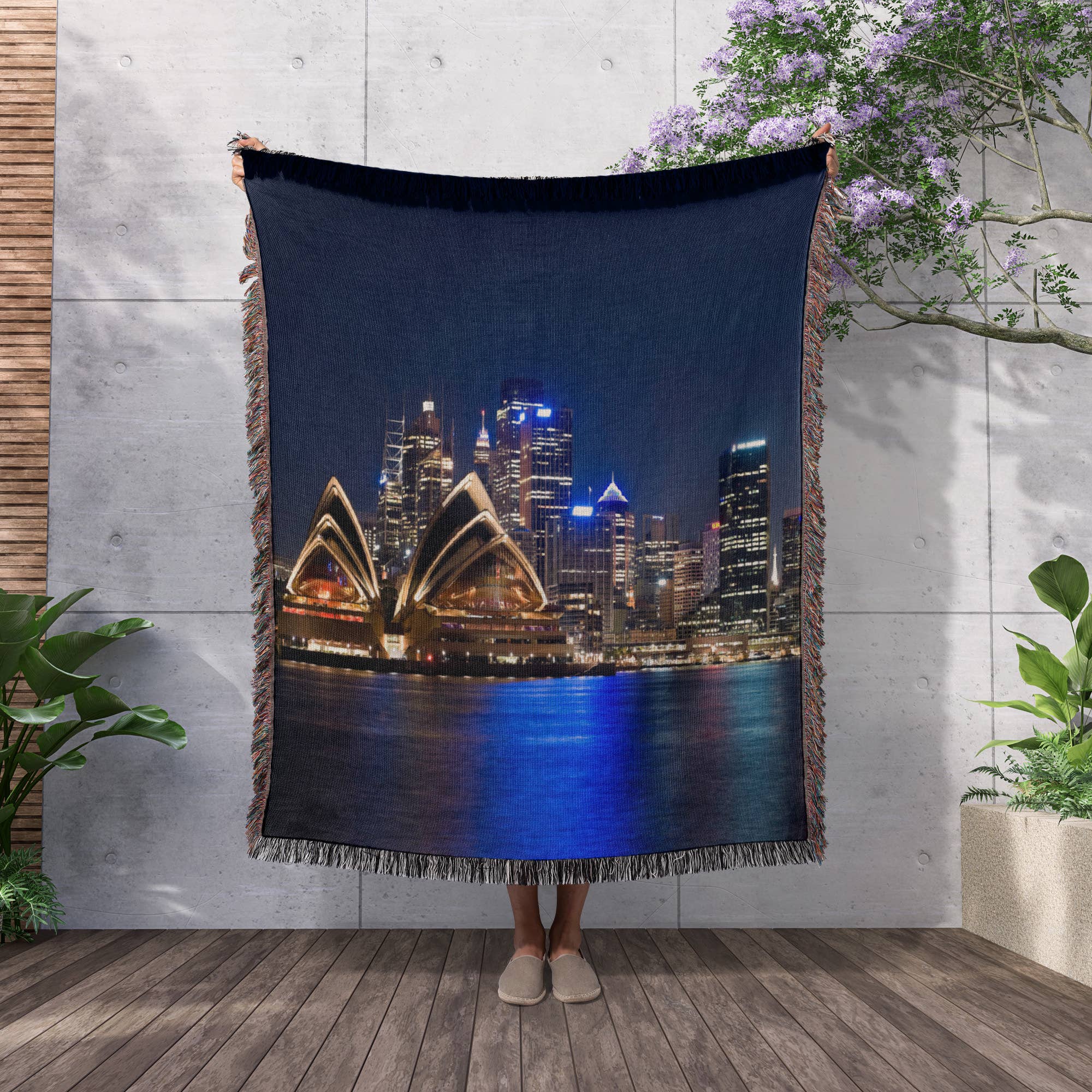 3dRose - Wholesale Throw Blanket - 3dRose, Australia, Sydney, Opera House from Embarkation Park-AU01 JMI0108 - Janis Miglavs, Blanket2