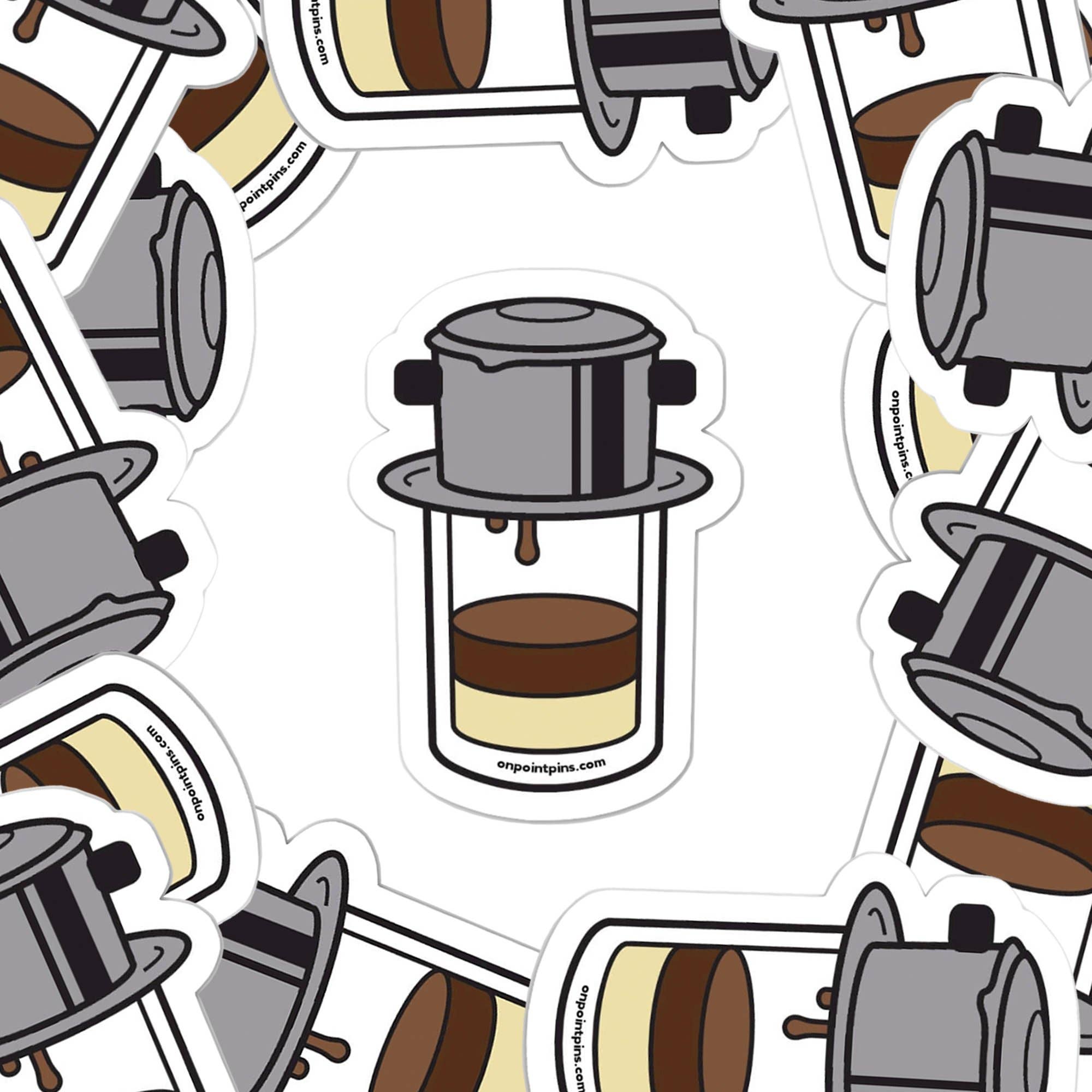 On Point Pins – Engroshandel Klistermærke – Vietnam: Vietnamesisk is kaffe (Cafe Sua Da) Die Cut Vinyl Sticker3