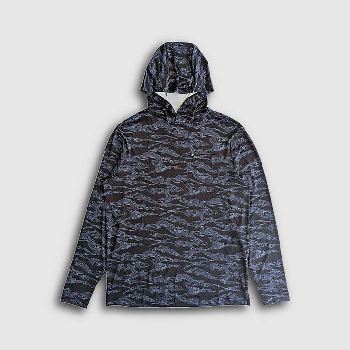 Carson Sun Hoodie - Black Tiger Camo and other Purchase wholesale camo fabric. Free returns & net 60 terms on Faire trending on Faire.