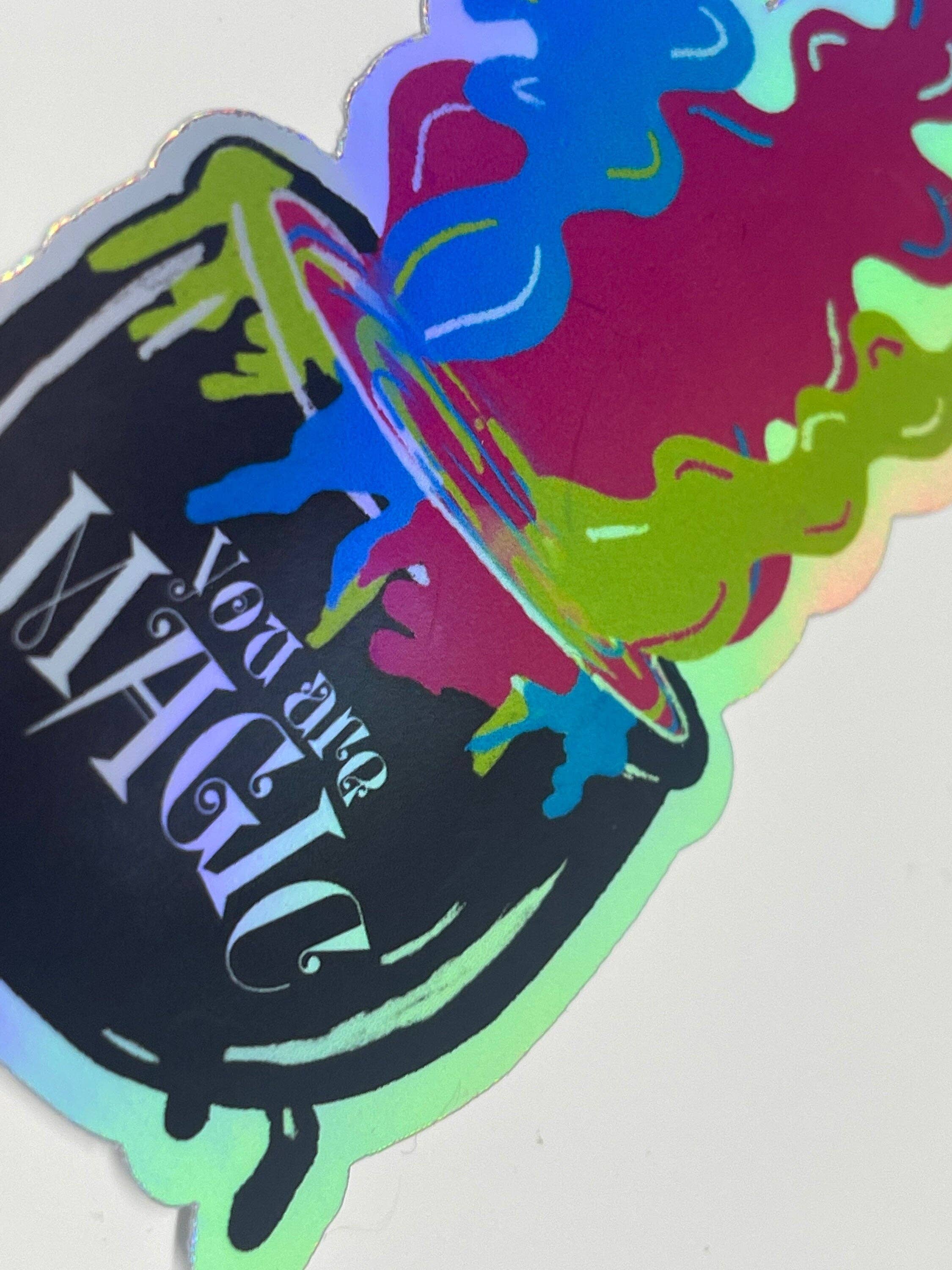 Saturnalia Design Lab - Wholesale Sticker - YOU ARE MAGIC Vinyl Stickers, Holographic Cauldron Sticker for Laptops, Witchy Sticker, Halloween Sticker, Gifts for Grads, Gifts for Teens3