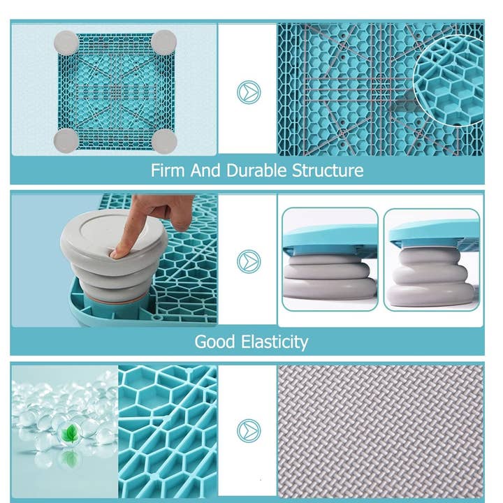 Bintiva - Wholesale Sporting Game - Kids & Baby - Mini Square Trampoline for Kids - Light Blue3