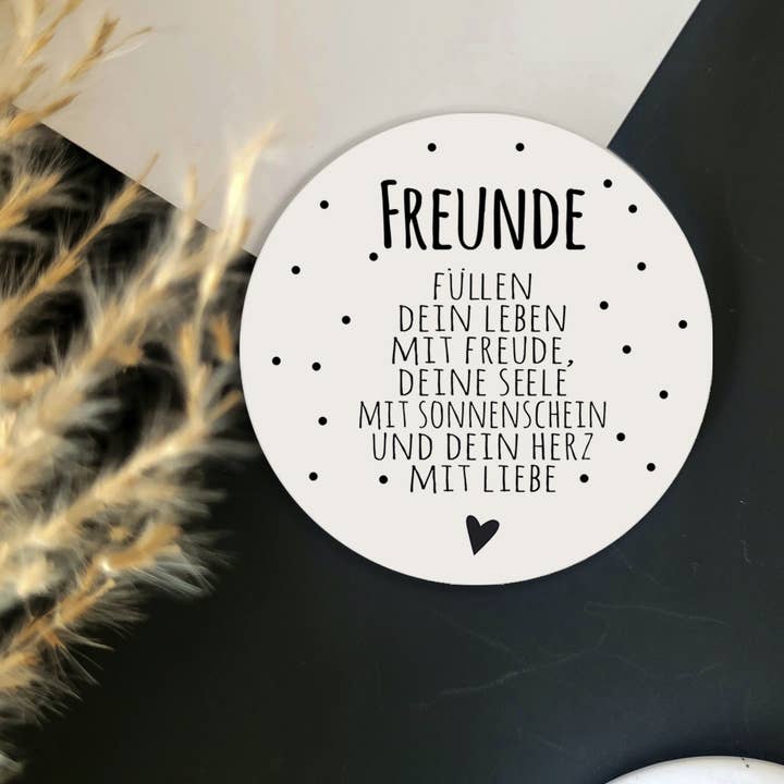 Large Magnet "Friends" - Magnet with Friendship Quote for wholesale by Farbrausch