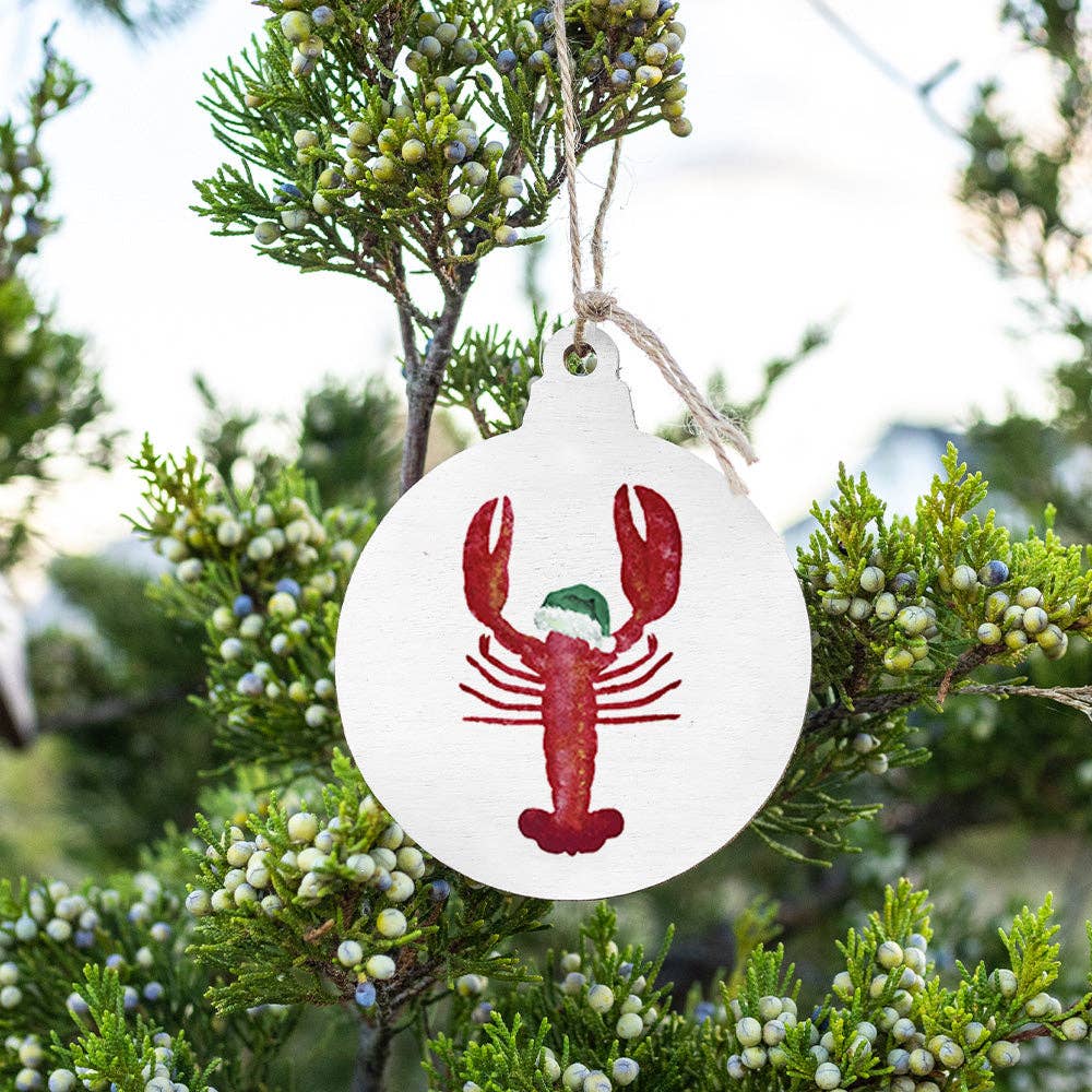Rustic Marlin - Wholesale Ornament - Santa Lobster Bulb Ornament