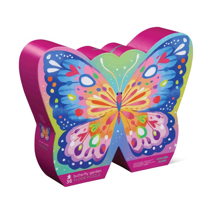 Crocodile Creek 36-Pc Puzzle/Butterfly Garden (Foil Stamped) for wholesale by Hippychick
