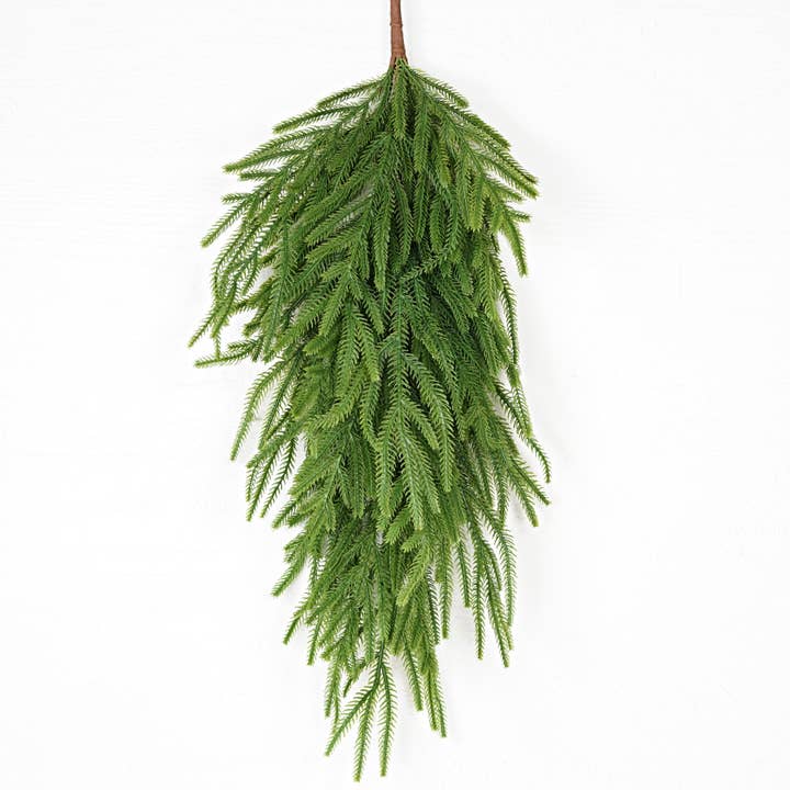 31852-28inLx14inW Teardrop-Soft touch Evergreen Norfolk Pine for wholesale by Impressive Enterprises, Inc.