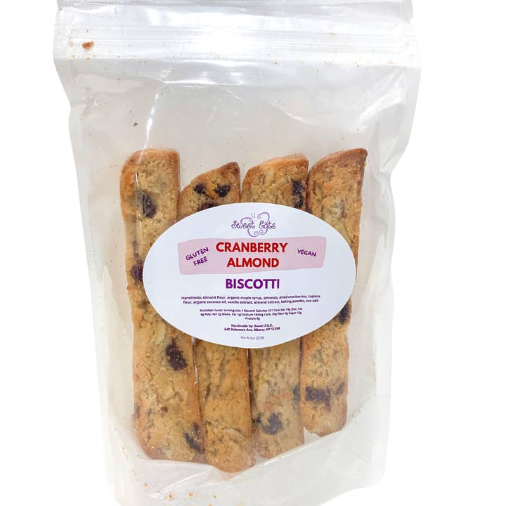 Sweet Eats - Wholesale Biscuit - GF + Vegan Cranberry Almond Biscotti 1lb Bulk0