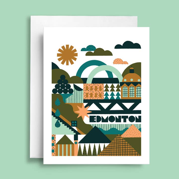 Edmonton Abstract | Blank Greeting Card for wholesale by Natasia Makes