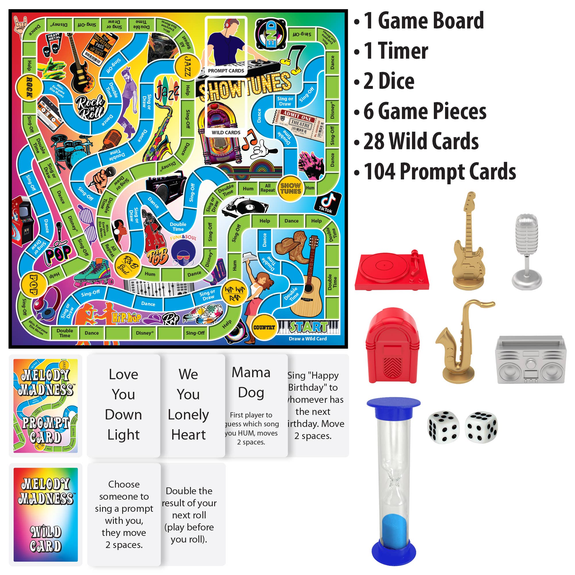 Funwares - Wholesale Board Game - Melody Madness Singing Game – Family Party, Birthday & Gift8