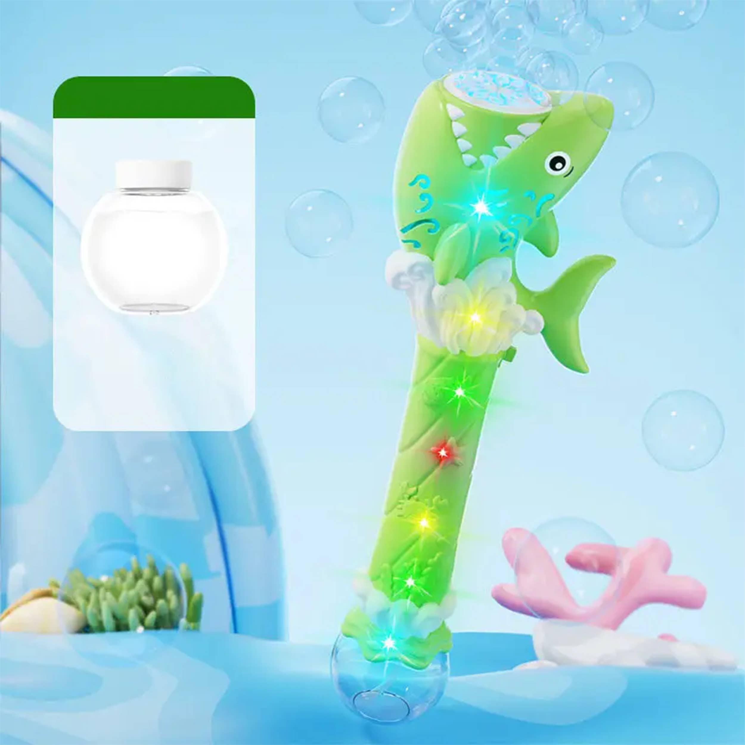 Blinkee.com, LLC - Wholesale Bubble Wand - Kids - Light Up Shark Bubble Wand
6