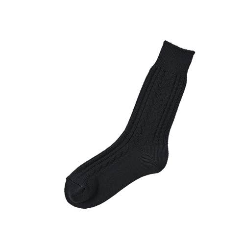 NISHIGUCHI KUTSUSHITA - Vente Chaussettes – femme - ME0112 Chaussettes en Laine et Coton à Câble S0