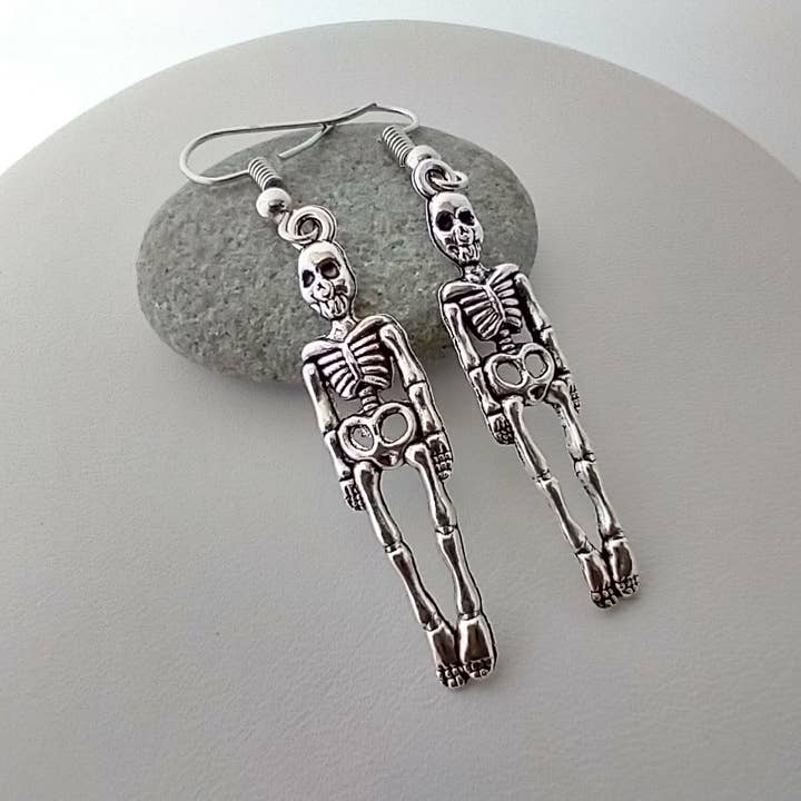 Piccadilly Pendants - Wholesale Dangle Earrings - Skeleton Earring, Halloween Jewelry