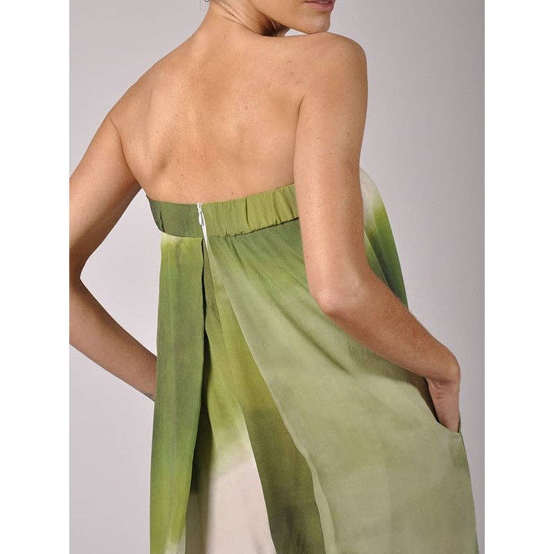 GREEN Bandeau Tie Dye Elasticity Wide Leg Jumpsuits for wholesale on Faire3