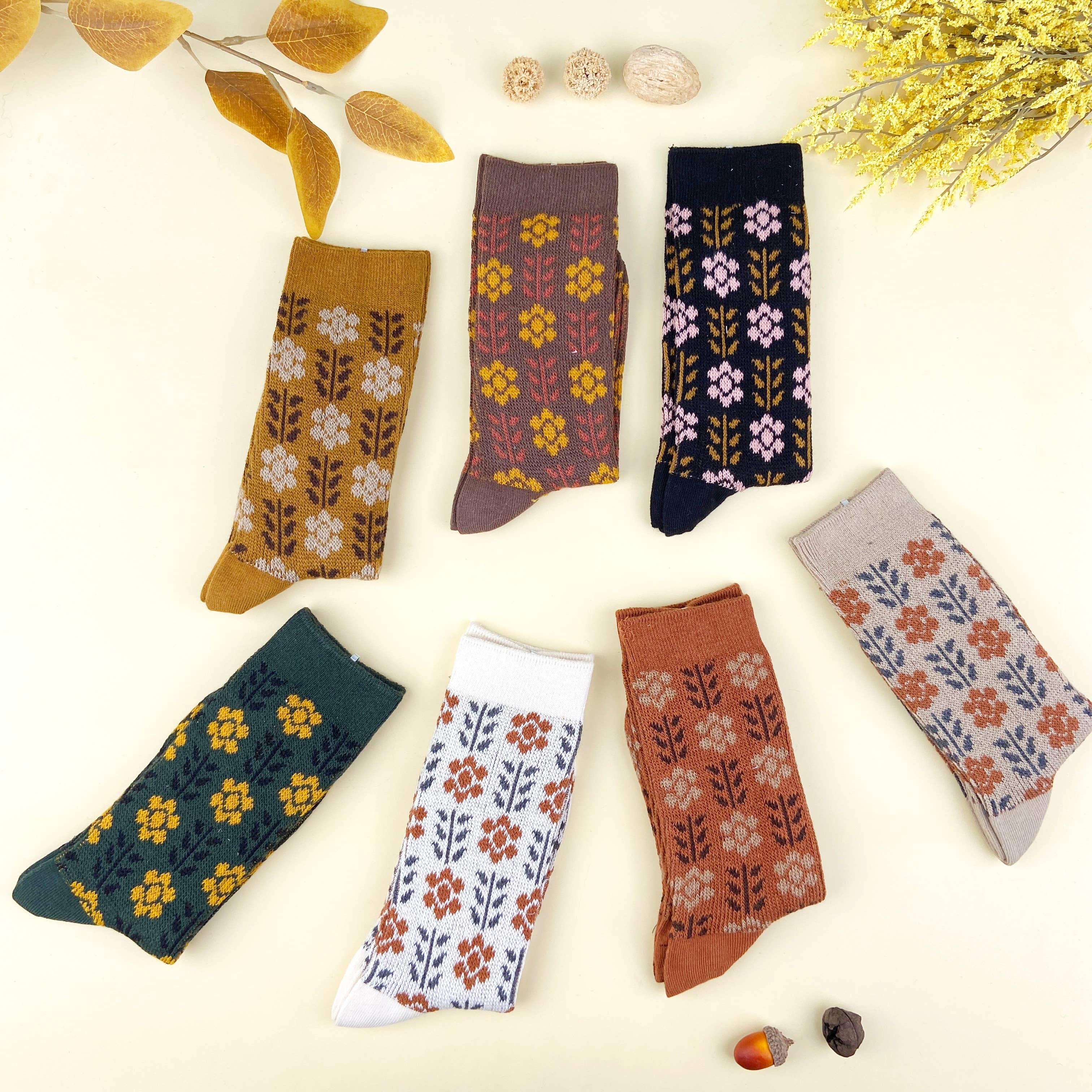 mildstyles - Wholesale Socks - Women's - Combed cotton women's British style retro mid-calf socks8