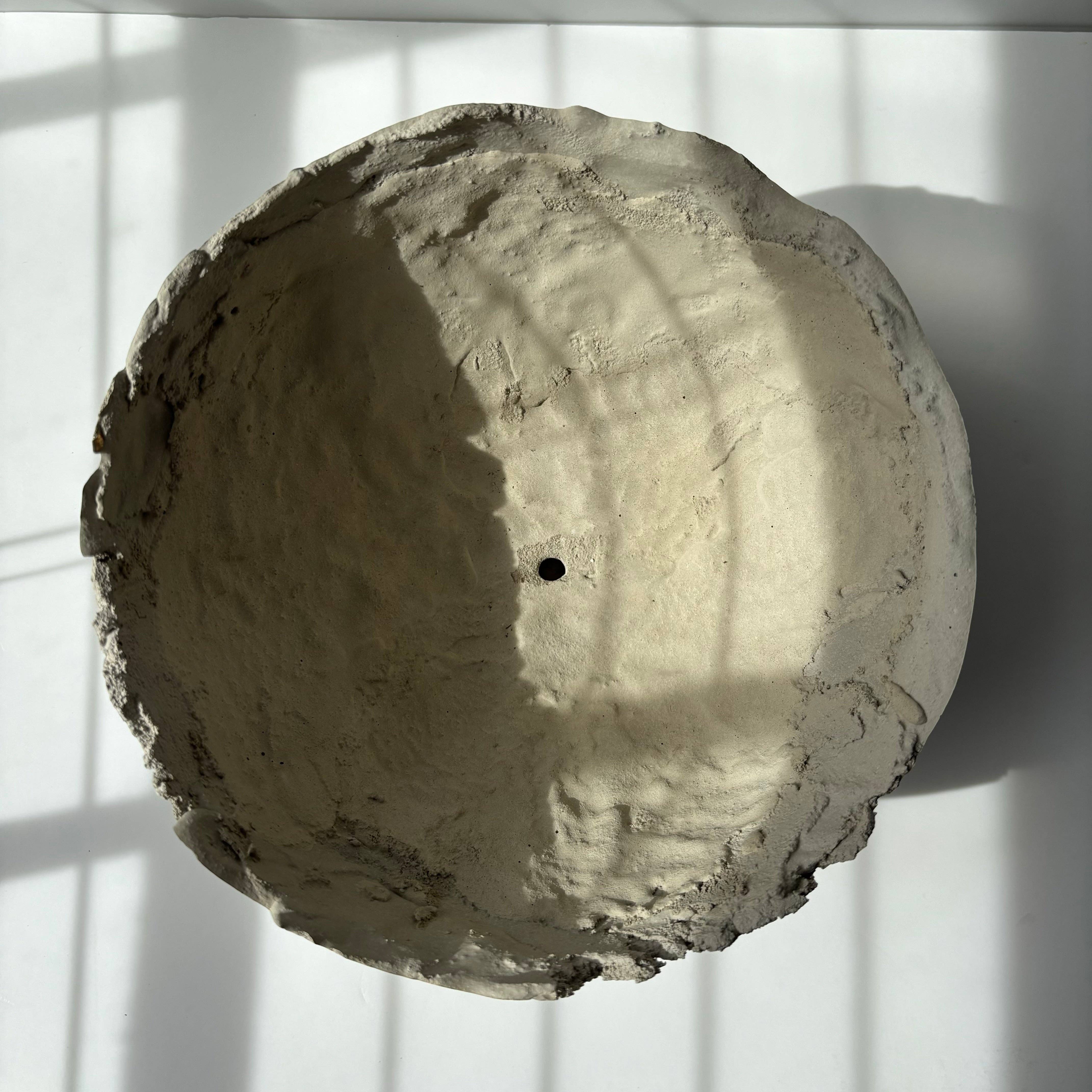 Fancy Concrete - Wholesale Decorative Plate/Dish/Bowl - Half Moon Bowl Pot 7" | Decorative Bowl | Rough Concrete Bowl7