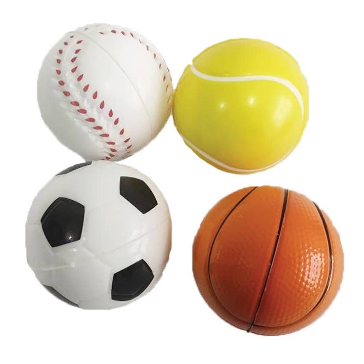 US Toy Company - Wholesale Sports Ball - Kids - High Bounce 2.5" Sport Balls 12-Unit Display