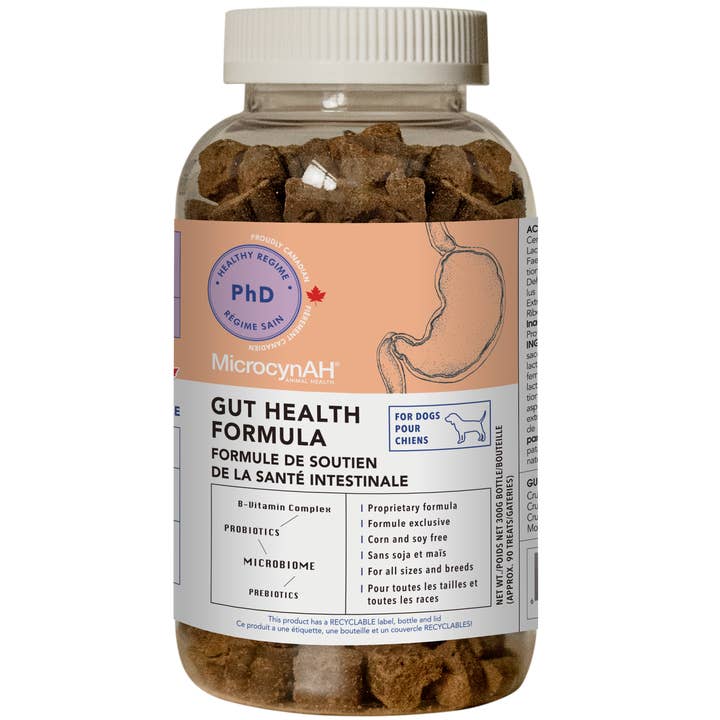 MicrocynAH® PHD Darmgezondheidsformule voor Honden-Gas, Opgeblazenheid... voor wholesale door BC Animal Solutions Inc