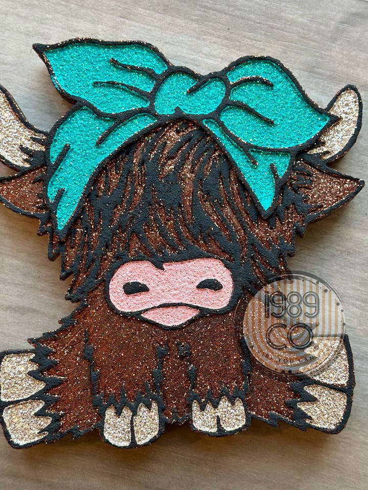 Cow With Bow Car Freshie for wholesale by 1989 Co.