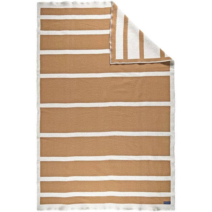 Faribault - Wholesale Throw Blanket - Reversible Framed Stripe Wool Throw