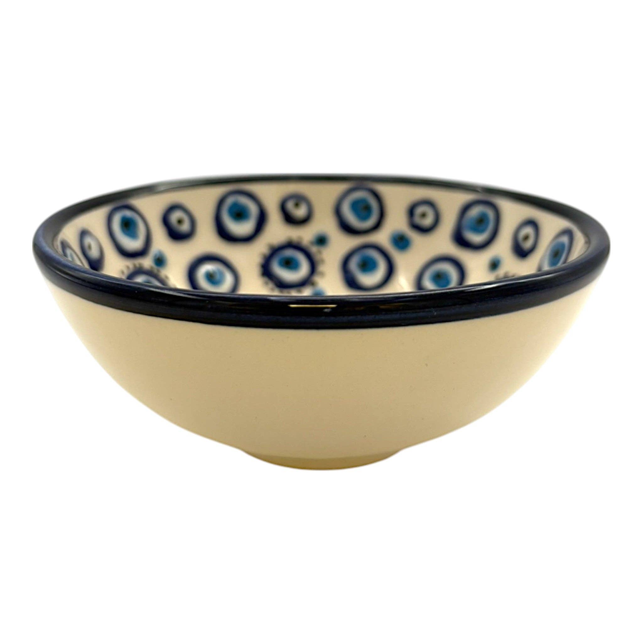 cotonIQ - Wholesale Bowl - Ceramic Bowl - Evil Eye - White - 12cm0