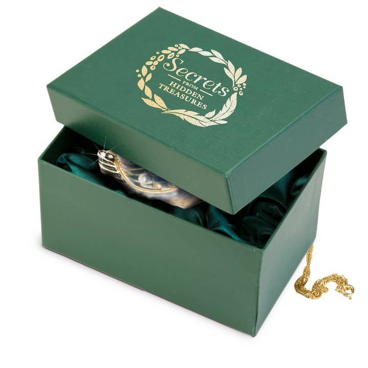 Secrets by Hidden Treasures - Wholesale Jewelry Box/Organizer - Puffin Trinket Box and Pendant Necklace