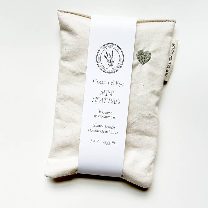 November Made - Wholesale Heating Pad - Neutral Mini Heart Heat Pad - Embroidered12