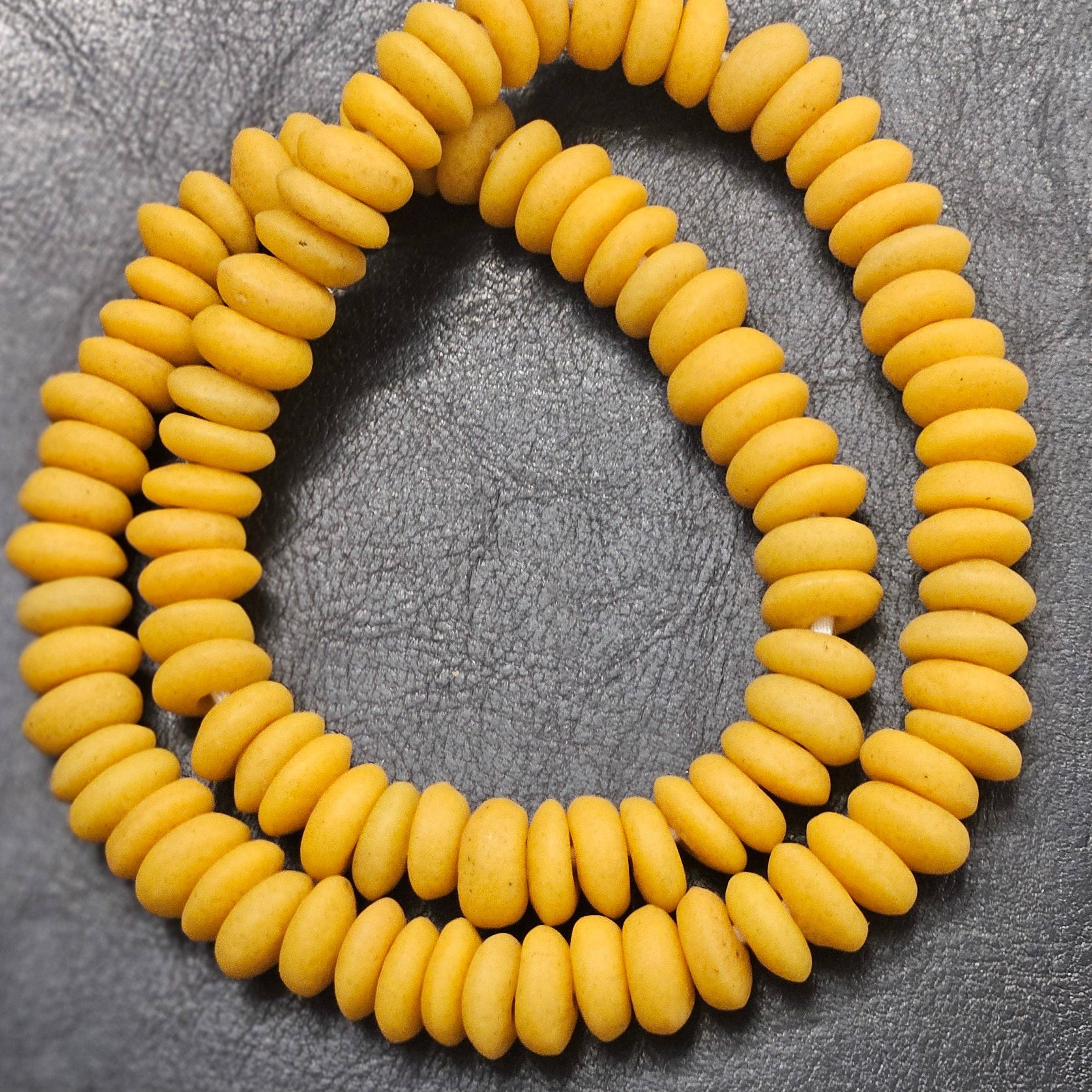 Aadampo African Beads - Wholesale Beads - Handmade Krobo Spacers Beads for Jewelry Making: Create Stunning Pieces with Authentic African Beads1