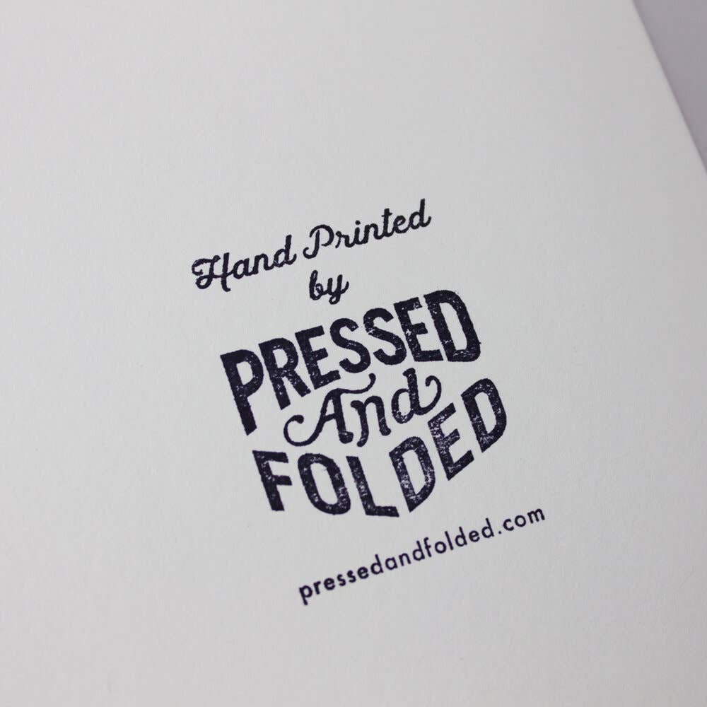 Pressed and Folded – wholesale Birthday card – HAPPY BIRTHDAY Linocut Greeting Card2