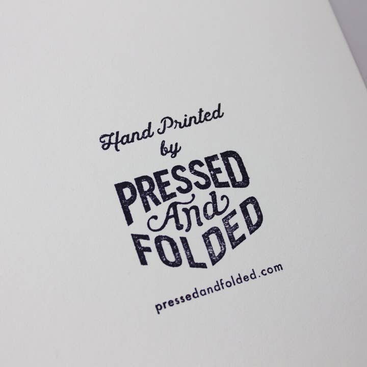 Pressed and Folded – wholesale Thank you card – THANK YOU Linocut Greeting Card2