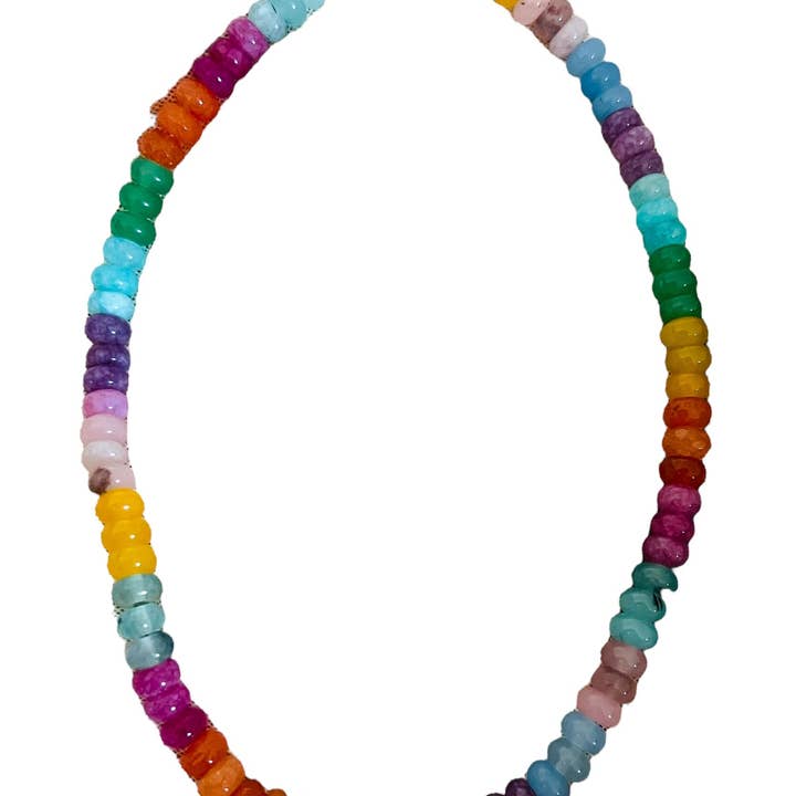 Sonya Renee Jewelry - Wholesale Beaded/Pearl Necklace - Candice Necklace - faceted and smooth gemstone roundels9