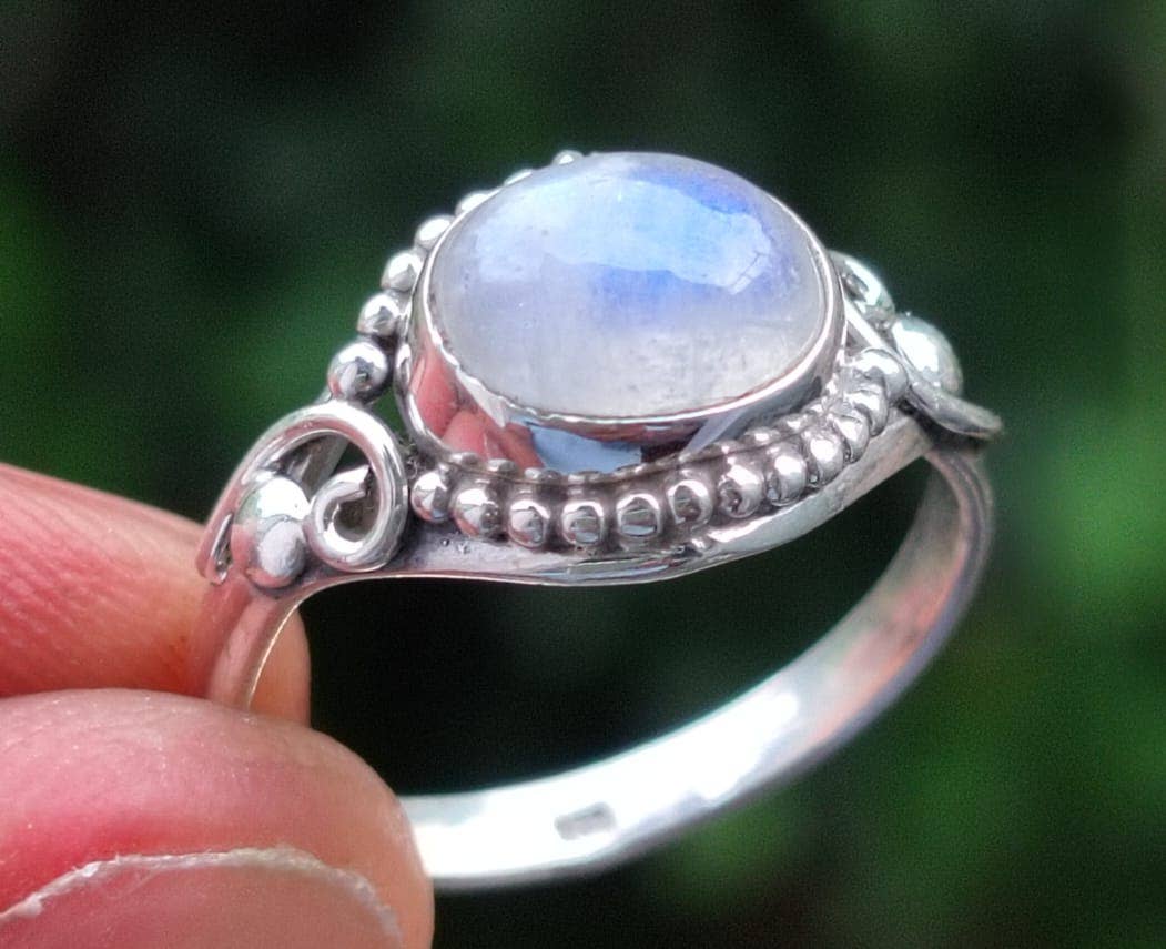 SILVER CAVE - Wholesale Single Stone/Solitaire Ring - Pack of 9 Pieces 925 Sterling Silver Rings With Gemstones7