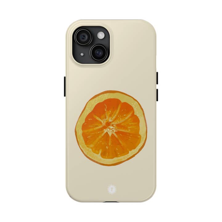 Funda de teléfono con pintura en rodajas de color crema, fruta y naranja para venta al por mayor de Thursday’s Child Creative Studio