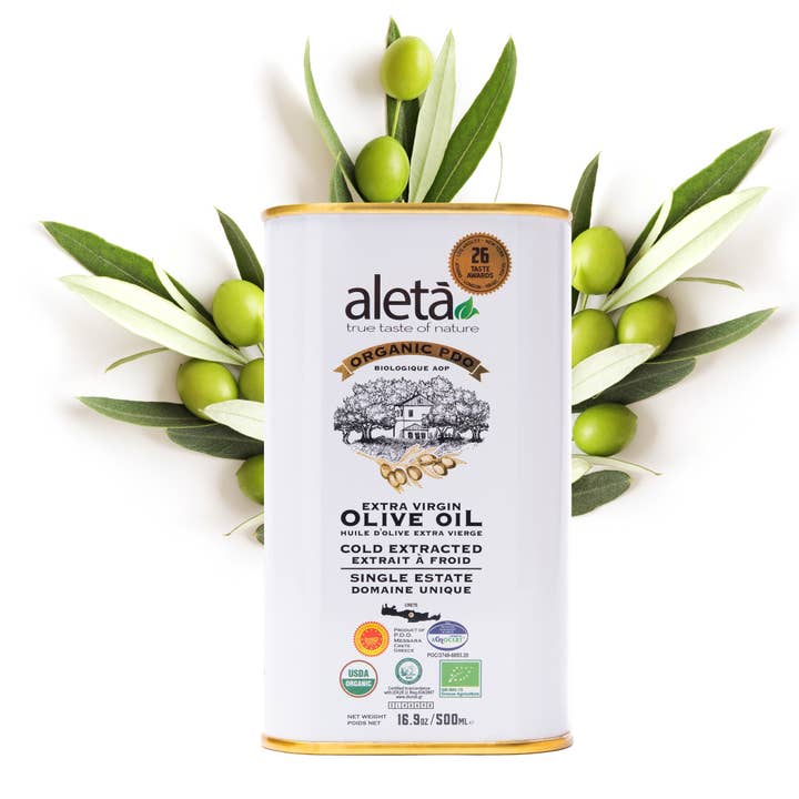 ALETA FARMS - Wholesale Olive Oil - Aleta Organic Estate, Greek Extra Virgin Olive Oil, 17oz Tin5