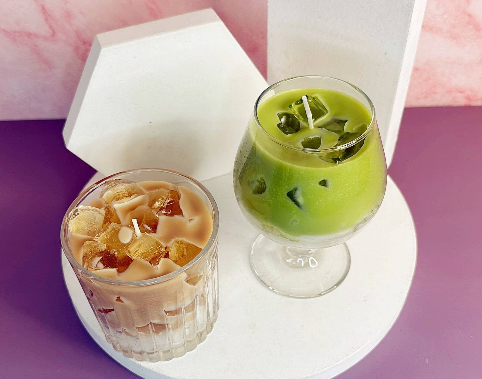 Carol Cao – wholesale Prydnadsljus – Grön mocka kaffe ljus - soja ljus - kaffe latte ljus3