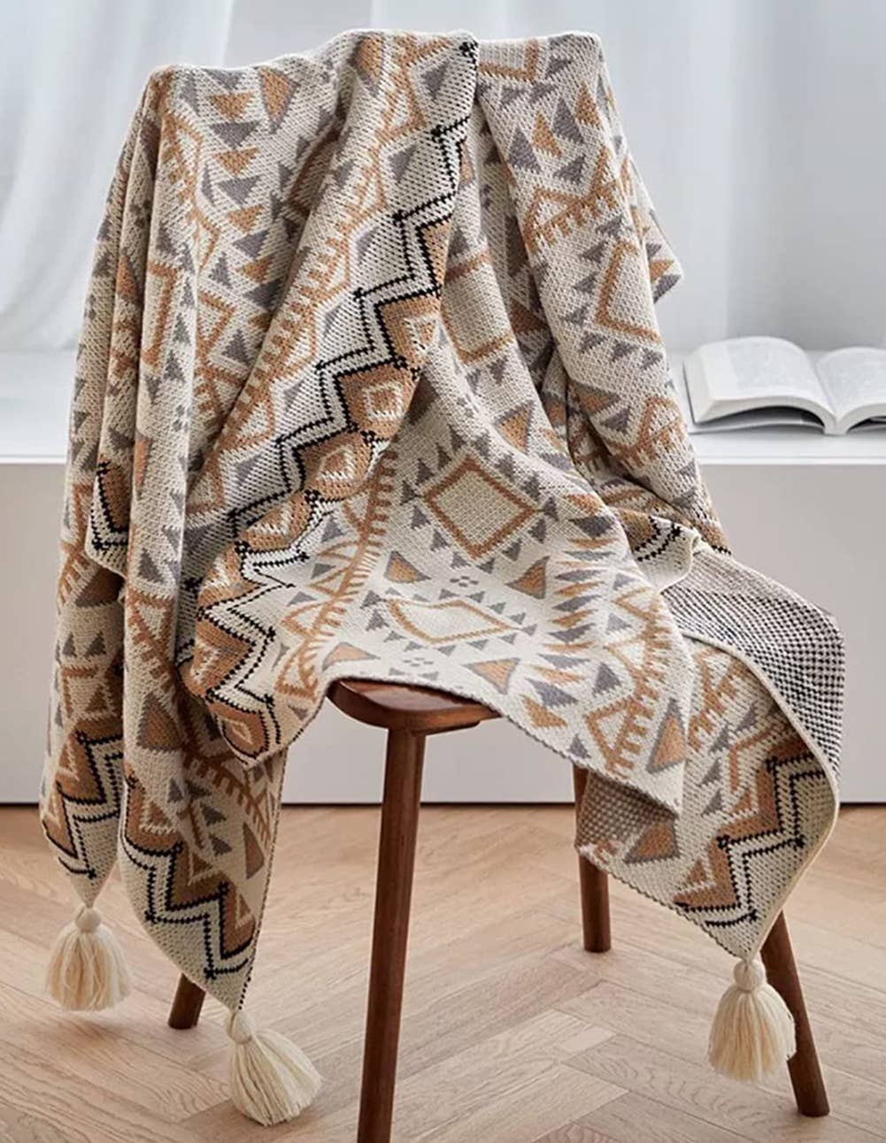 Fennco Styles – wholesale Throw blanket – Bohemian Knit 50"x60" Throw Blanket2