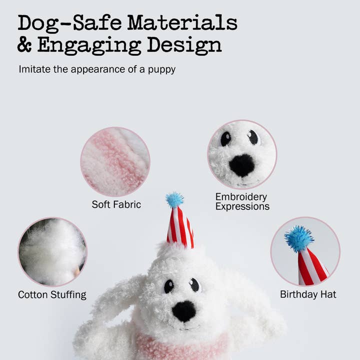 Nocciola - Wholesale Pet Plush Toy - Dog - Fuzzwoof Singing and Dancing Birthday Cake Dog Toy7