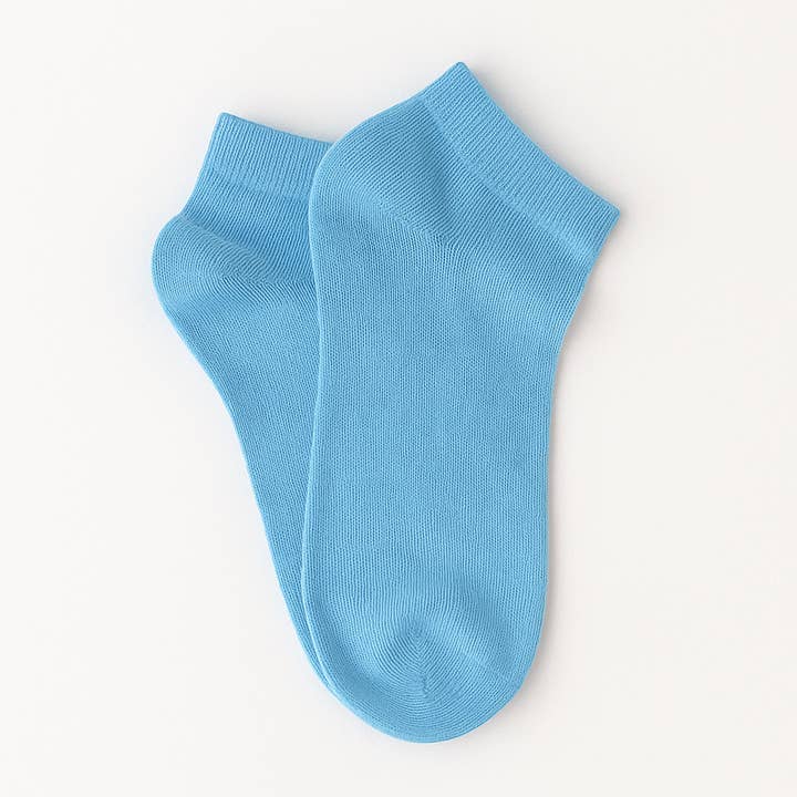 KLUE Ankle plain socks in Lyocell | Sky Blue for wholesale by KLUE