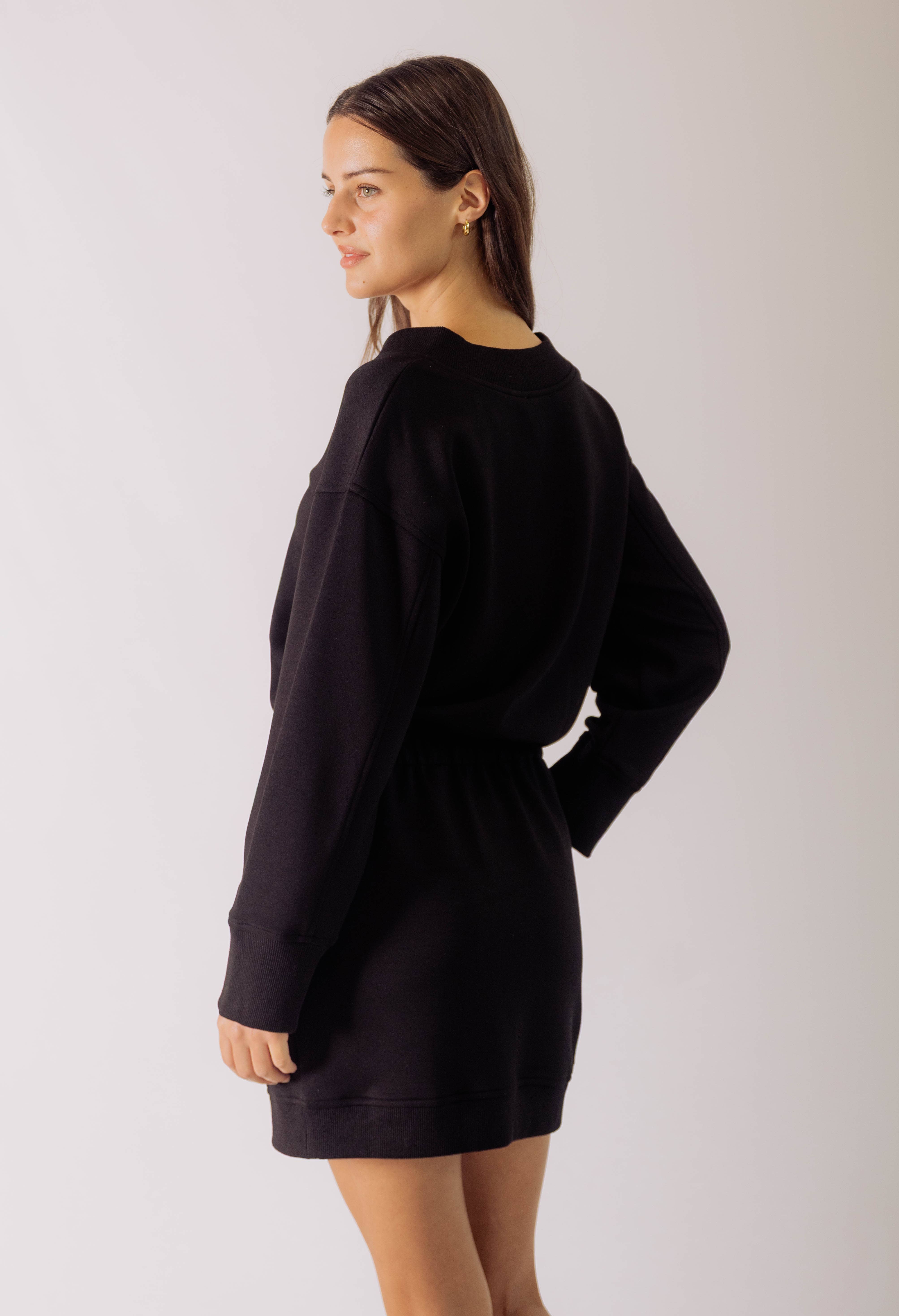 P. CILL - Wholesale Dress - Women's - P. CILL Butter Modal V Neck Ribbed Contrast Mini Dress12