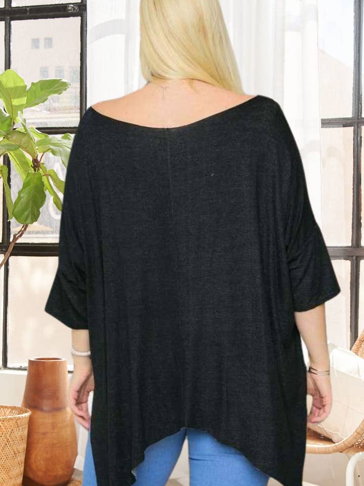 Madelyn - Wholesale Tunic - Women's - LYT9173X-PLUS BOAT NECK TOP13