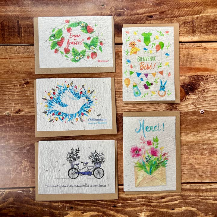 Cartões para plantar casamento nascimento reforma condolências .. por atacado de Les cartes de Lulu