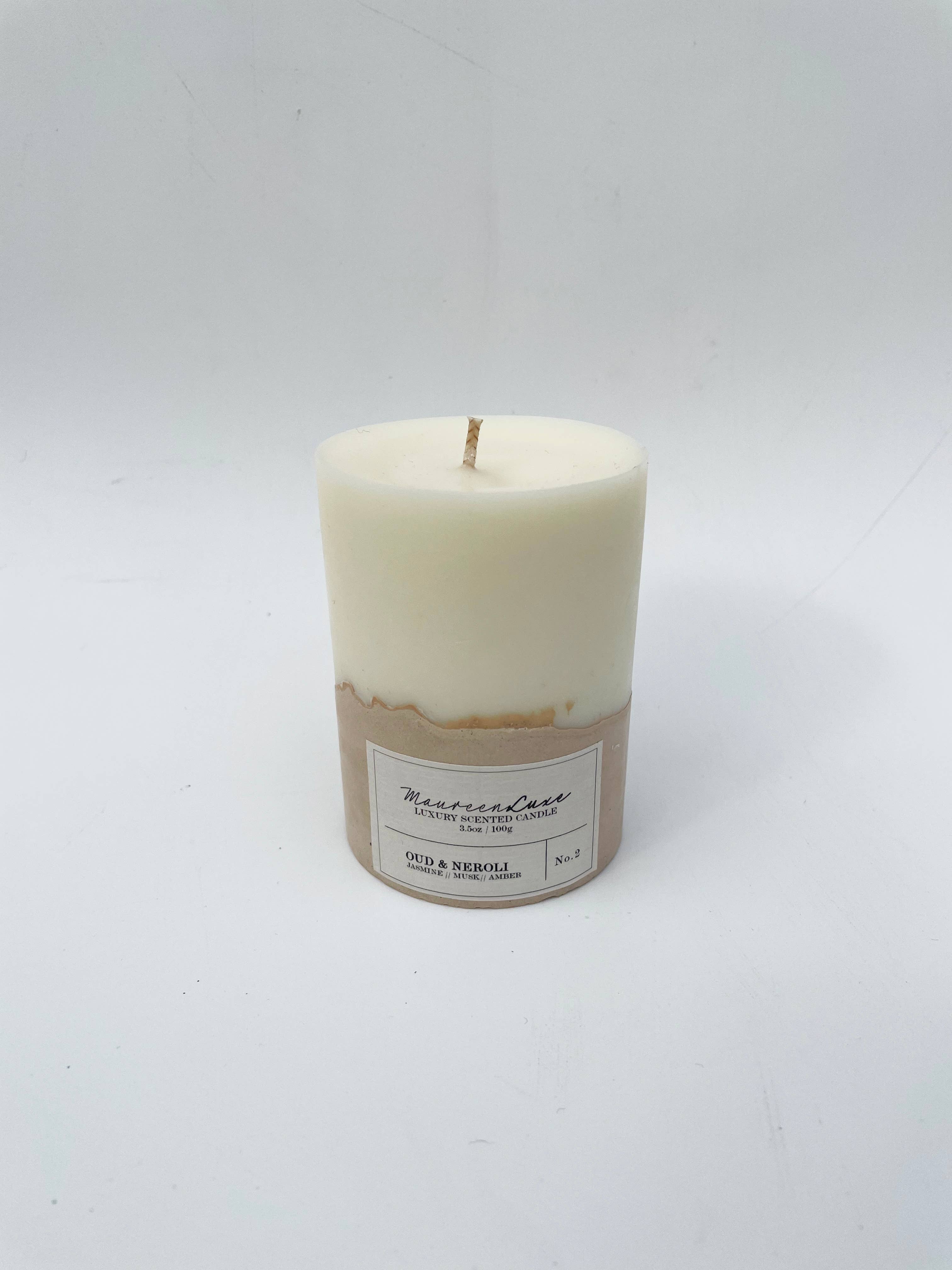 Maureen Luxe Studio – wholesale Pillar candle – Oud Pillar Candles10