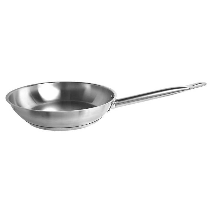 9-1/2" x 2-1/4"H Stainless Steel Heavy Duty Fry Pan for wholesale by KT Supply