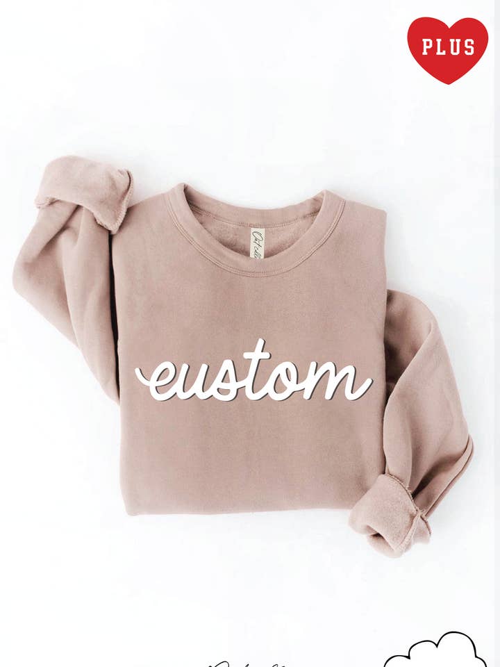 OAT COLLECTIVE - Wholesale Graphic Sweatshirt - Women's - CUSTOM PUFF Print Plus Graphic Sweatshirt1