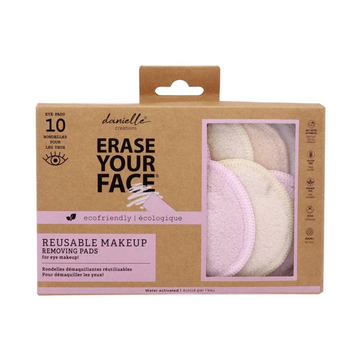 10pc Eco Makeup Removing Cloth Rounds Set - Pink & Neutral for wholesale by Erase Your Face