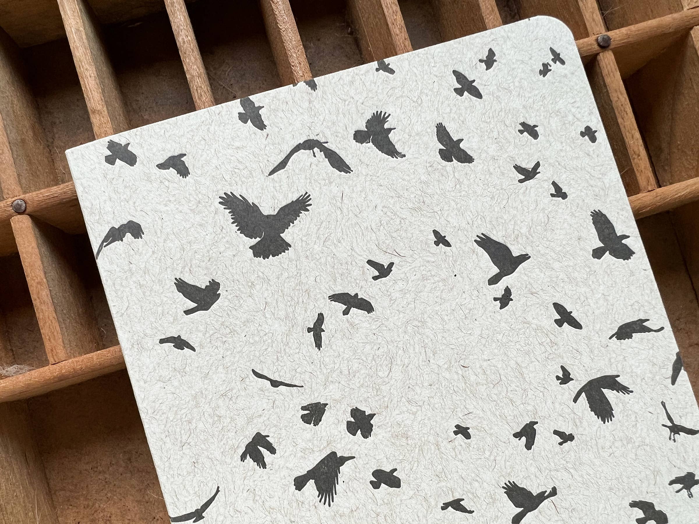 Blackbird Letterpress – wholesale Notebook – murder of crows large notebook1