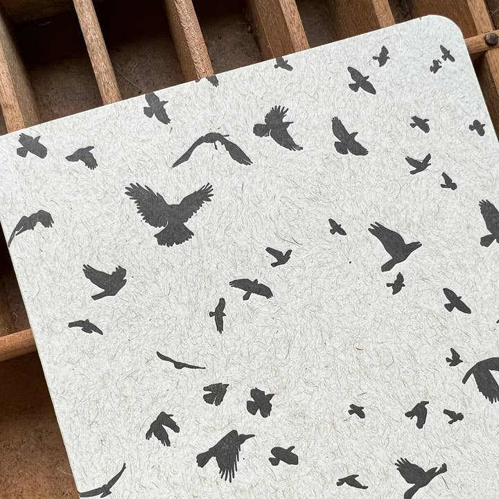 Blackbird Letterpress – wholesale Notebook – murder of crows large notebook1