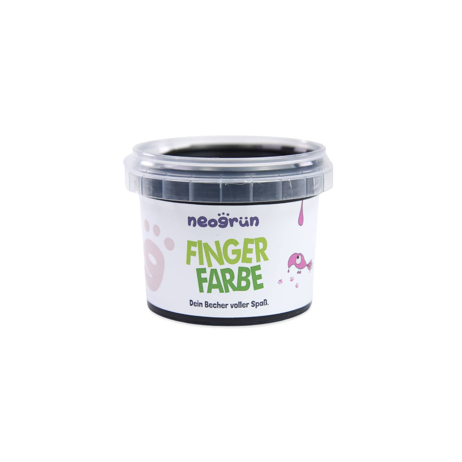 NEOGRÜN – Großhandel Fingerfarbe – Bio-Fingerfarbe vegan 120g - schwarz1