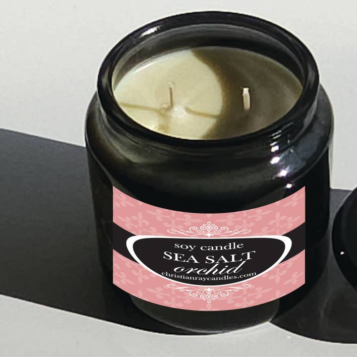 Bougie de soja Apotho en orchidée au sel de mer pour la vente par Christian Ray Candle Co.