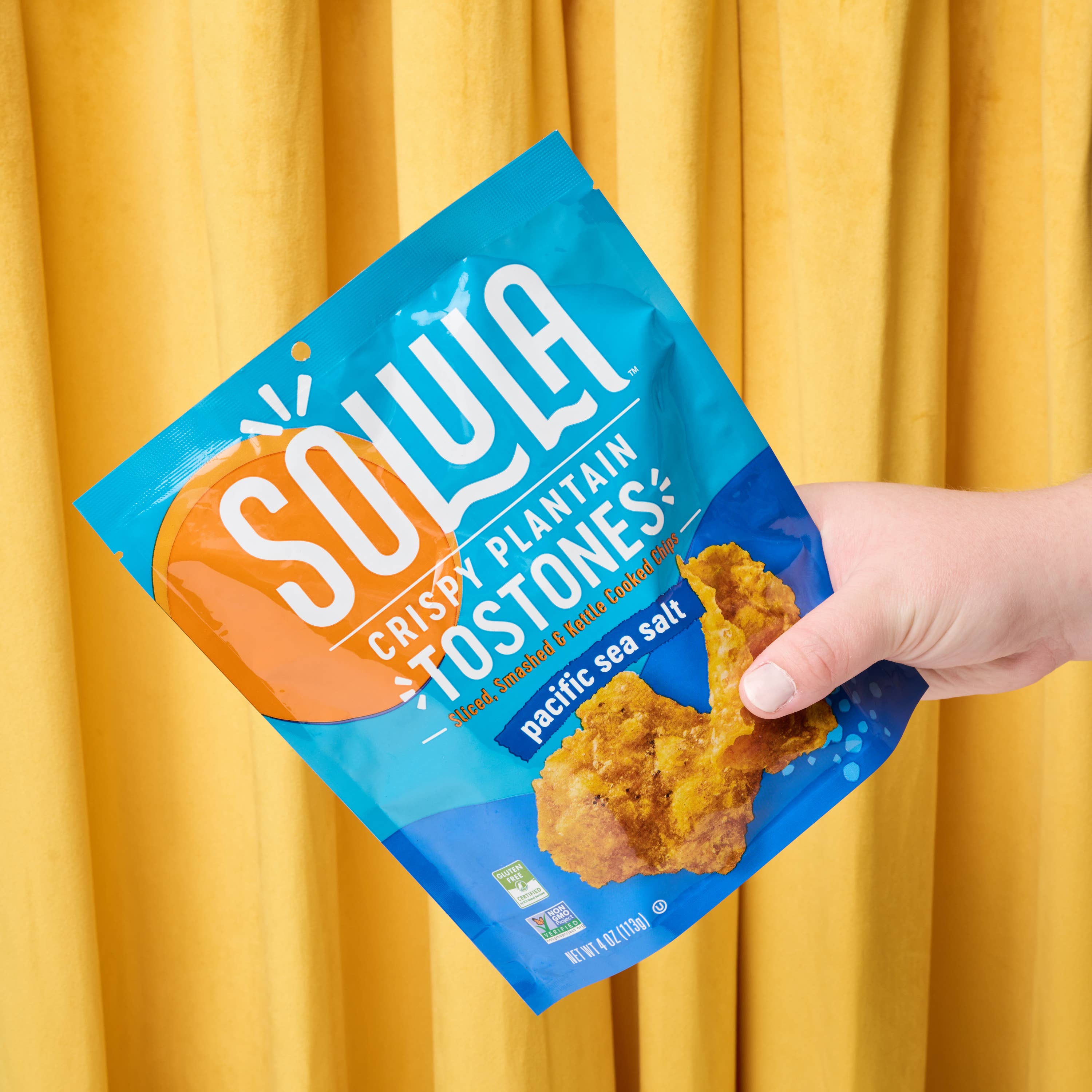 Solula - Wholesale Chips - Plantain Crisps / Chips - Tostones - Pacific Sea Salt, GF4